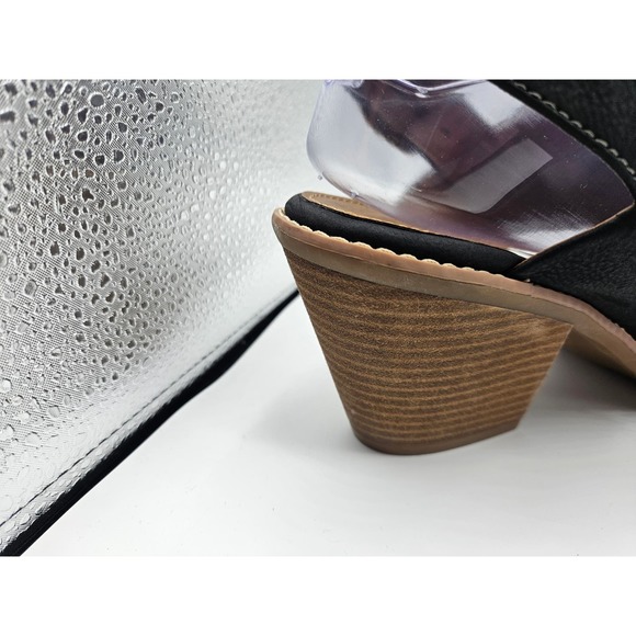 EURO‎ SOFT by SOFFT Mendi Black Block Heel Open Toe Leather Shoe 10M - Picture 4 of 14